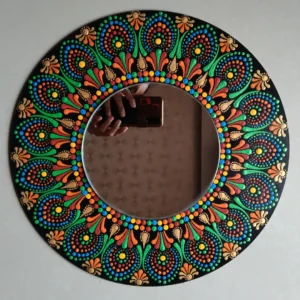 Vibrant Mandala Art With Mirror