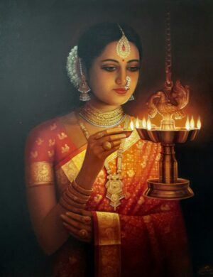 A Lady with lamp